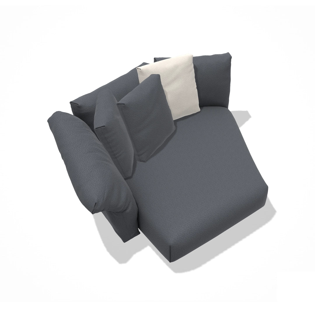 Dambo Sofa Chaise Lounge Left with 3 Extra Cushions