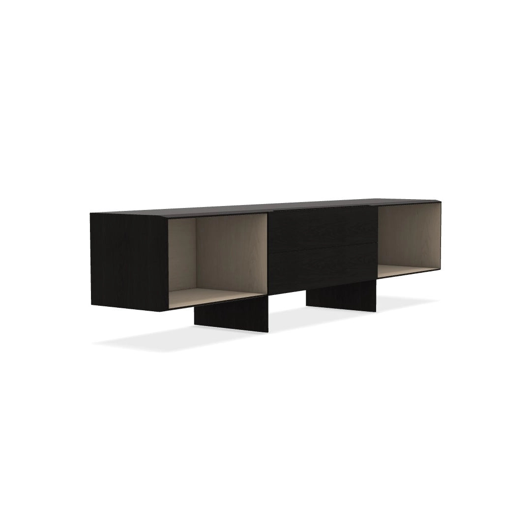 Tetrami Storage Unit with Open Compartments and Drawers