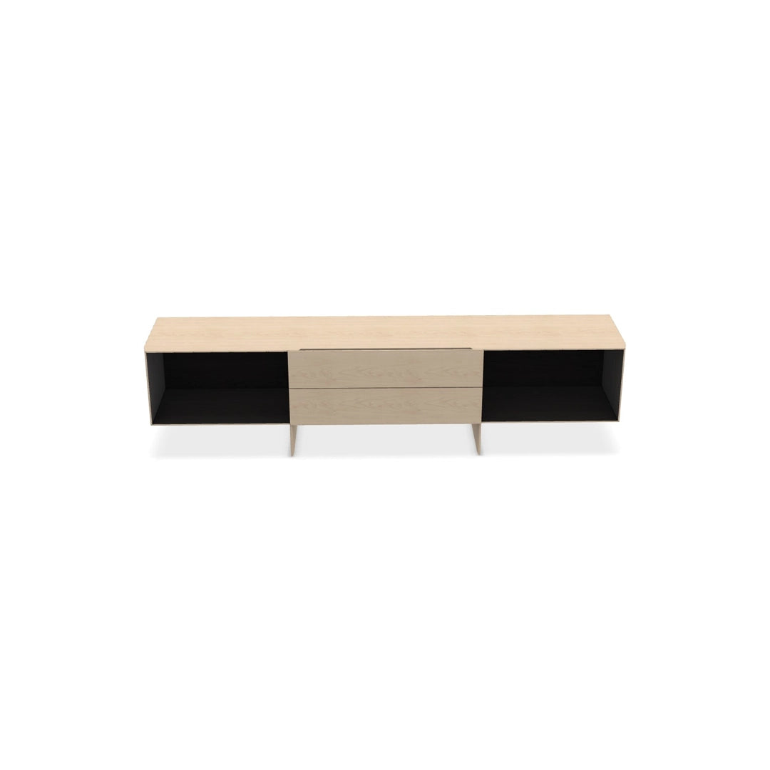 Tetrami Storage Unit with Open Compartments and Drawers