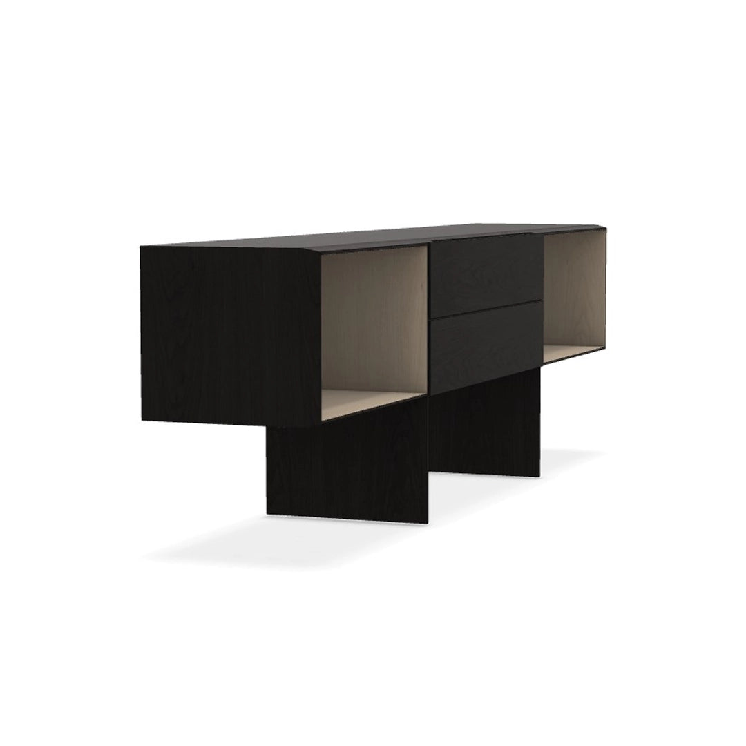 Tetrami Storage Unit with Open Compartments and Drawers