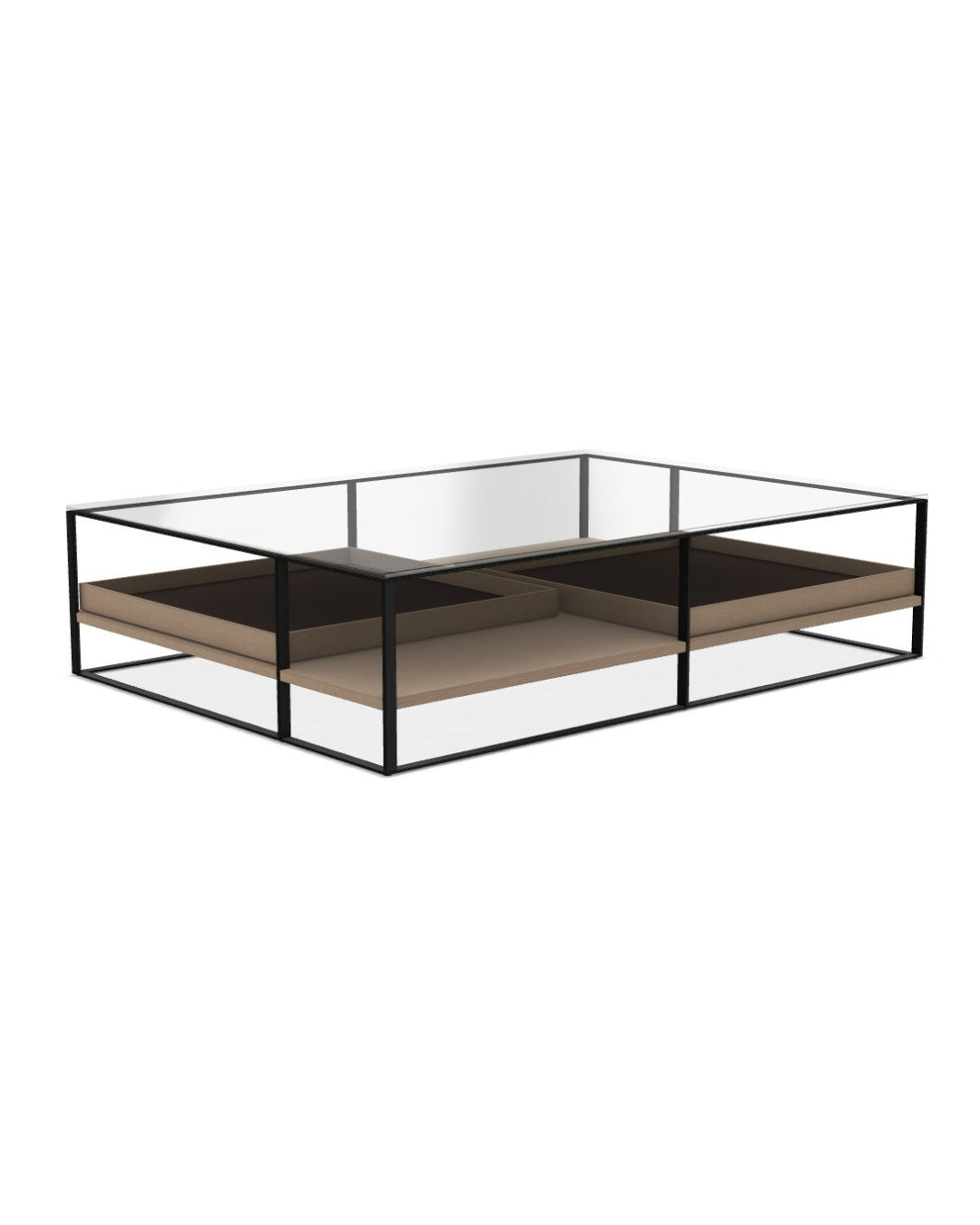 Lithos Small Table with 2 Extractable Trays