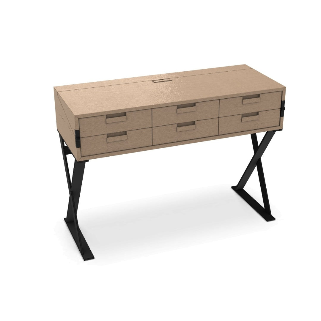 Max - Writing-desk with flap top and drawers (painted frame) by Maxalto