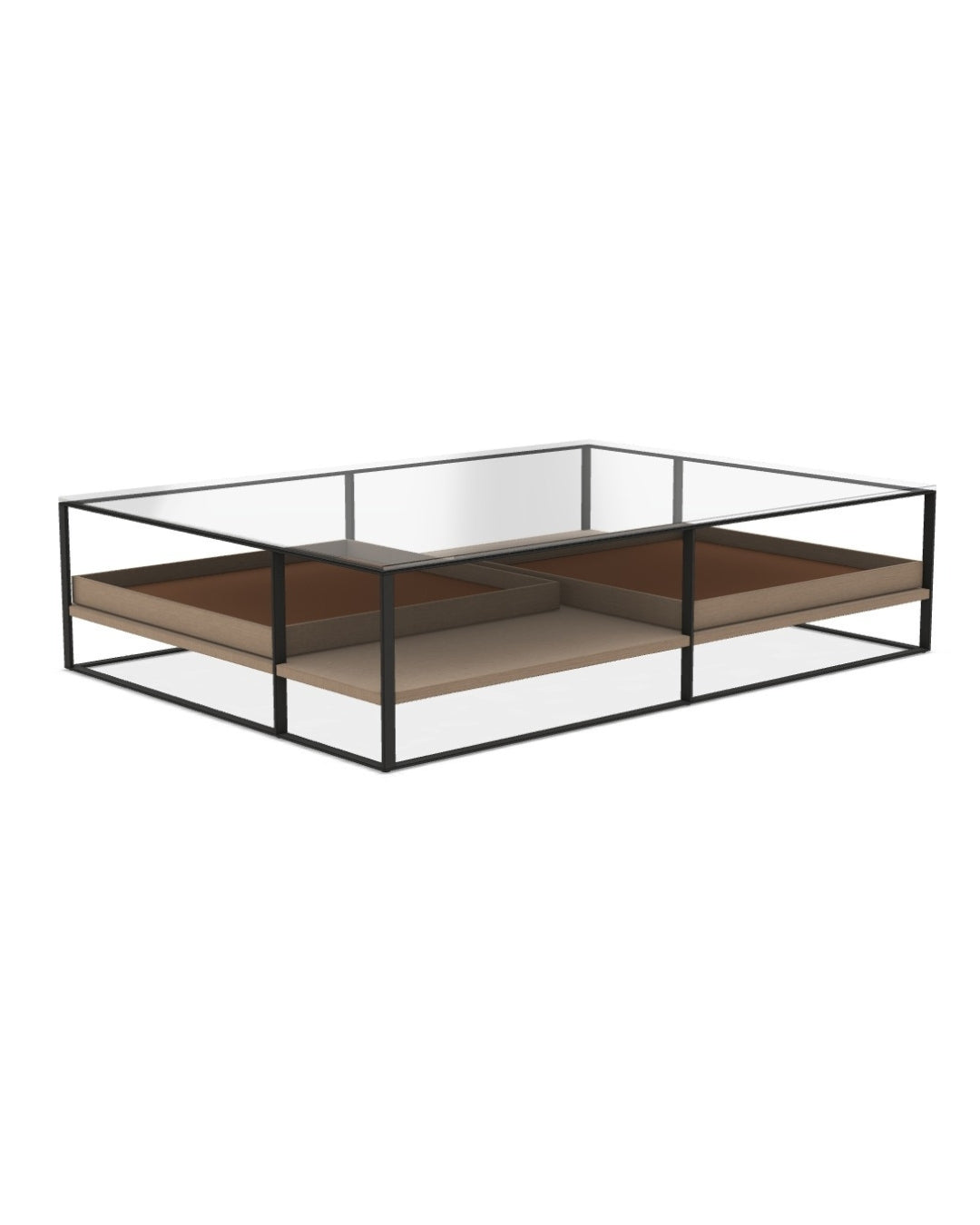 Lithos Small Table with 2 Extractable Trays