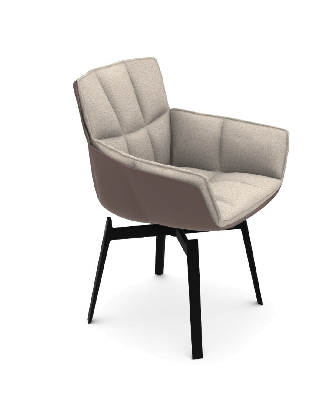 Husk Swivel Chair with Armrests