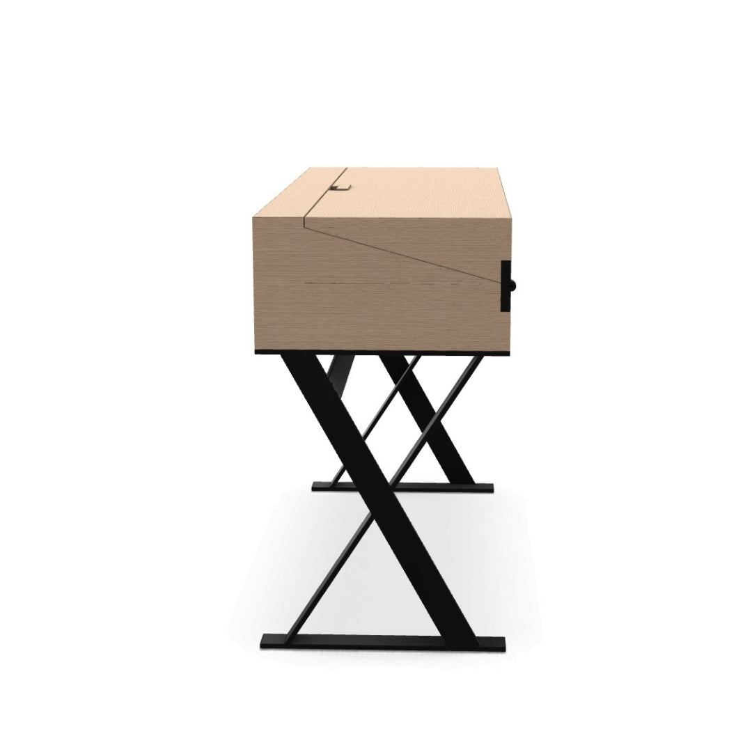 Max - Writing-desk with flap top and drawers (painted frame) by Maxalto