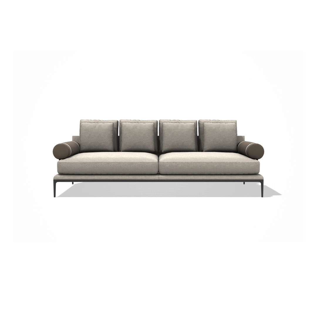 Atoll Sofa, 4 Lumbar Cushions, 2 Atoll Roller with Support