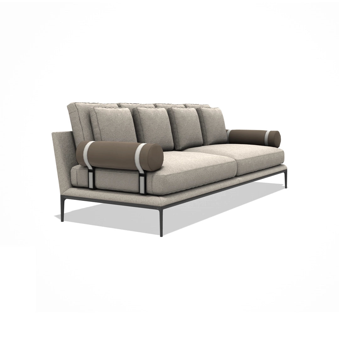 Atoll Sofa, 4 Lumbar Cushions, 2 Atoll Roller with Support