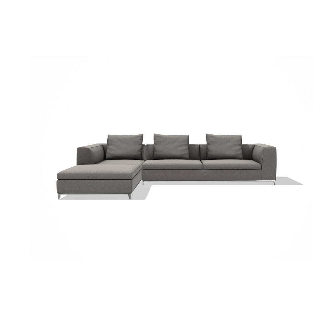 Michel Club L-Shaped Sofa, Left Chaise Longue, Right Terminal Element