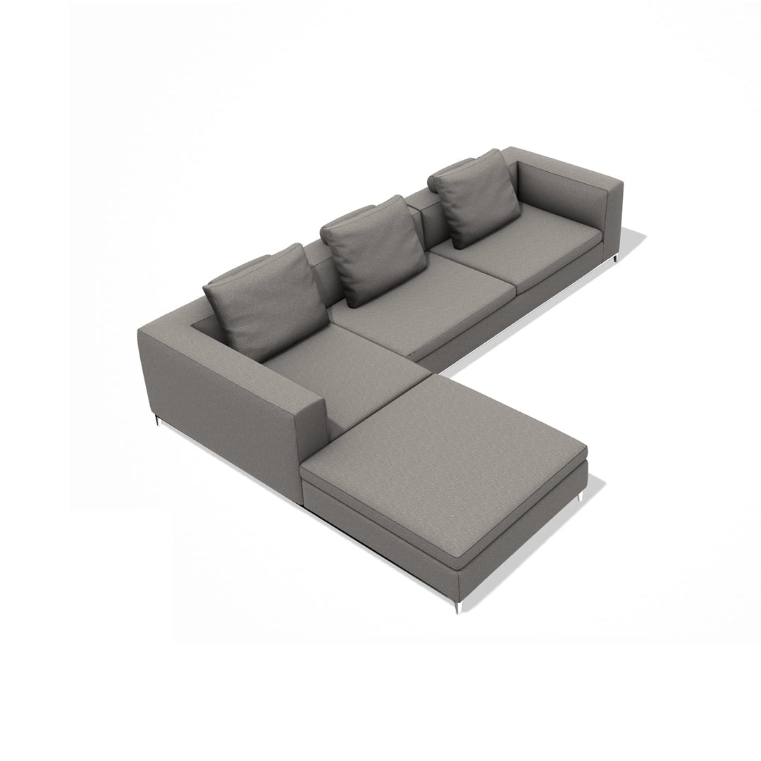 Michel Club L-Shaped Sofa, Left Chaise Longue, Right Terminal Element