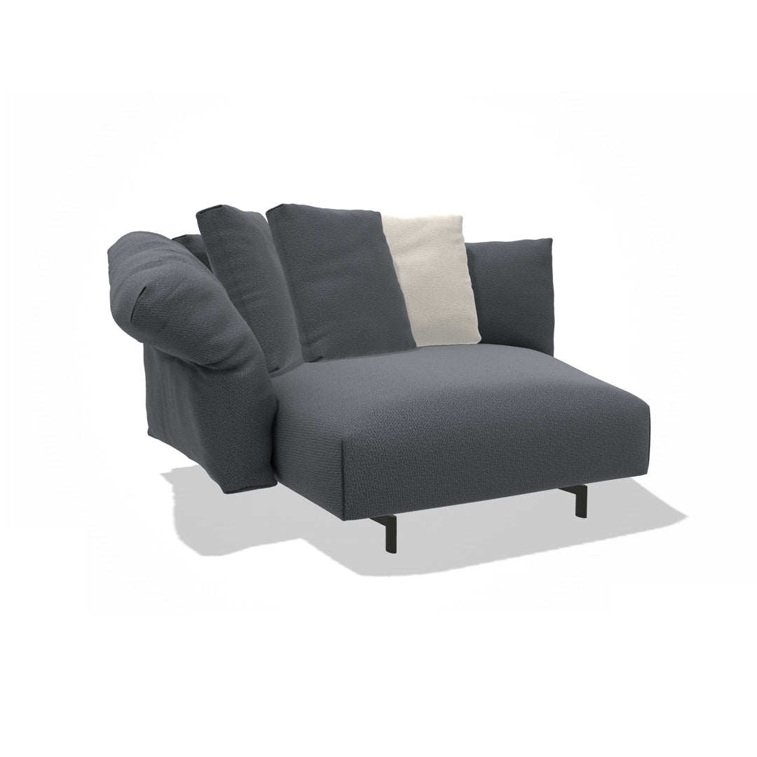 Dambo Sofa Chaise Lounge Left with 3 Extra Cushions