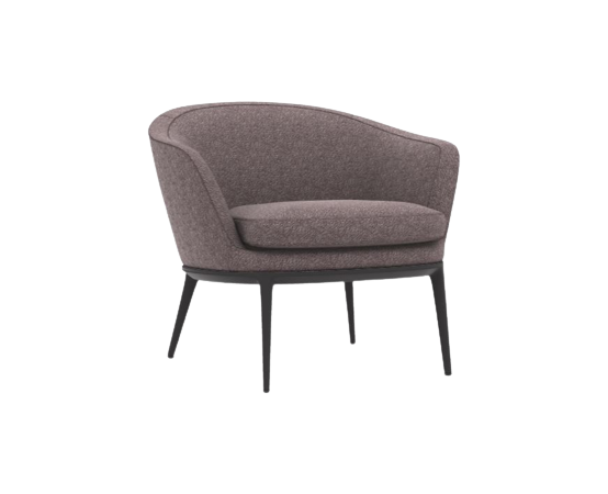 Caratos armchair with low back