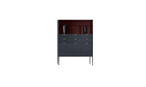 Alcor Storage Unit with 3 hinged doors ,6 drawers and open compartments